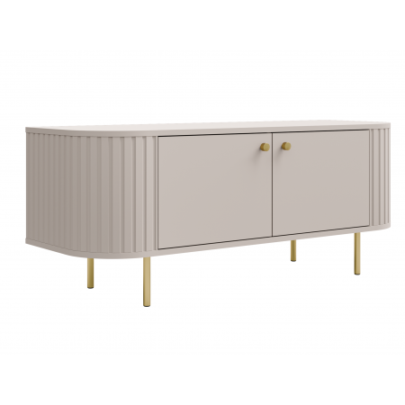 Szafka rtv beżowa zaokrąglone boki frez 302 OLIVO